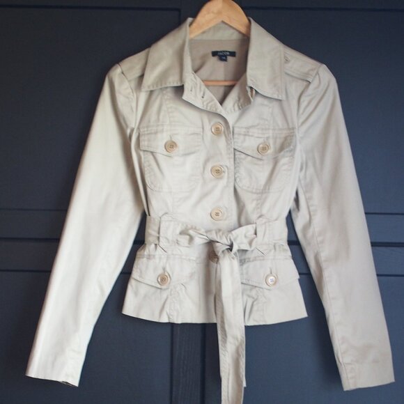Jacob | Vintage Button Up Belted Cotton Jacket - Picture 1 of 8
